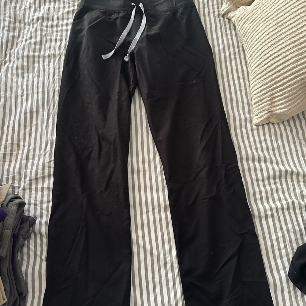 Figs Black Boot Cut Pants